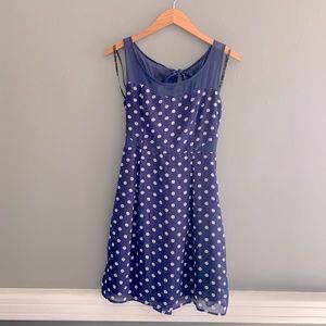 Polka dot dress blue and white - Jessica Simpson